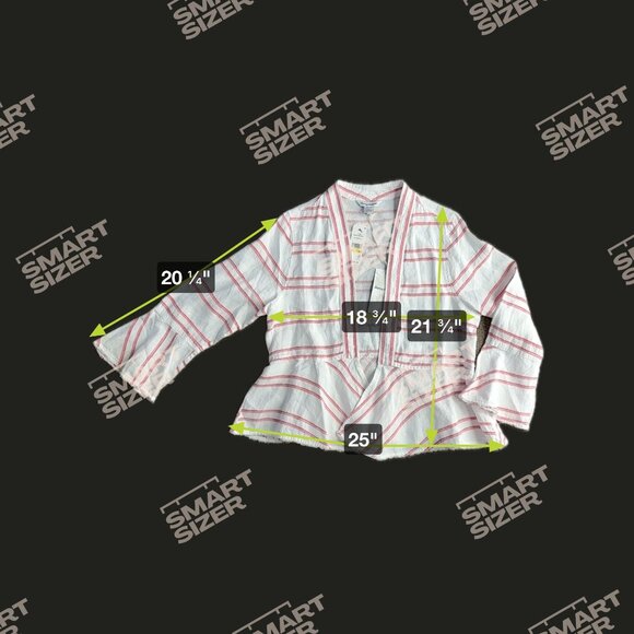 Tommy Bahama Linen Jacket Womens NEW M Marcella Stripe Bell Sleeve Pink‎ - Picture 2 of 7